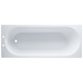 Cooke & Lewis Shaftesbury White Supercast acrylic Rectangular Straight Bath (L)1700mm (W)700mm