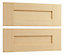 Cooke & Lewis Shaker 2 drawer Ferrara oak effect Drawer front pack 596mm