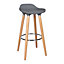 Cooke & Lewis Shira Anthracite Plastic Bar stool