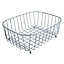 Cooke & Lewis Silver effect Metal Storage basket (H)12.5cm (W)32.5cm