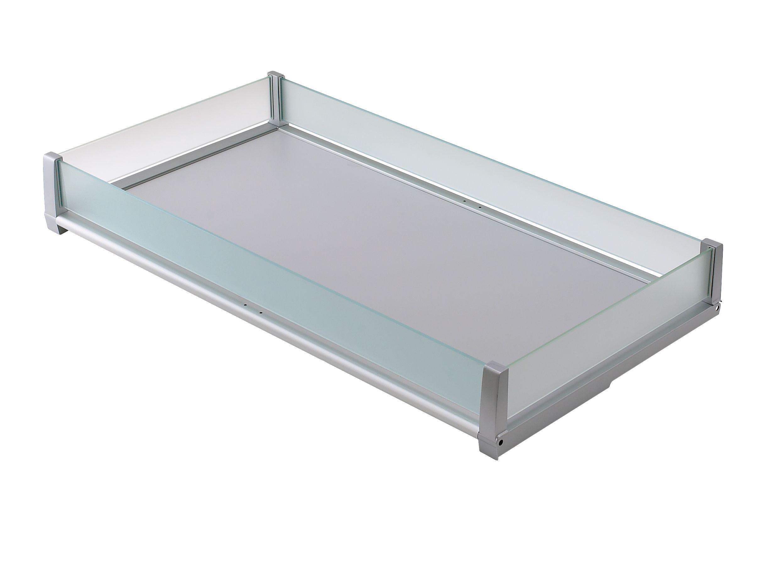 Cooke & Lewis Silver effect Softclose Storage system, (H)125mm (W