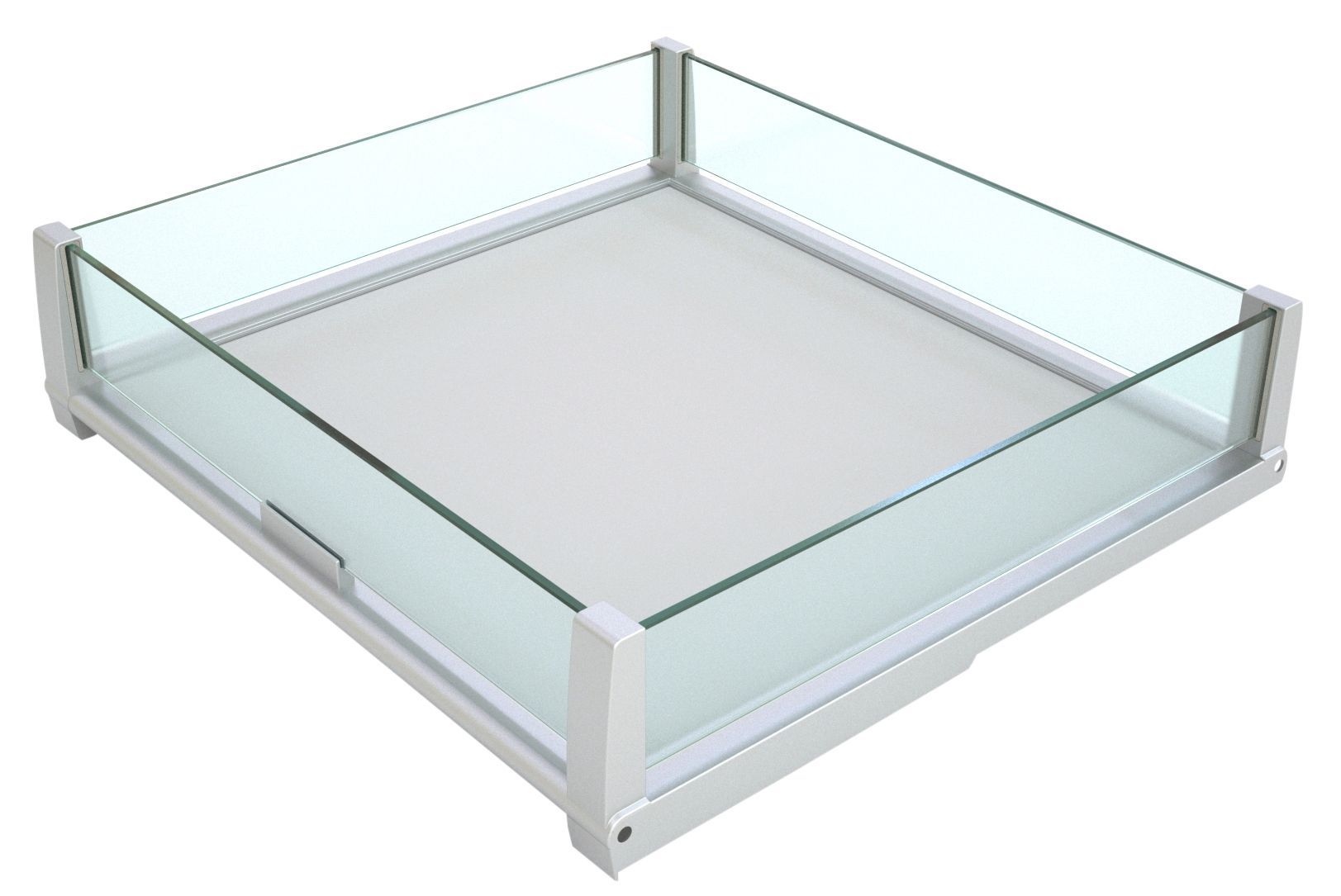 Cooke & Lewis Silver effect Softclose Storage system, (H)125mm (W