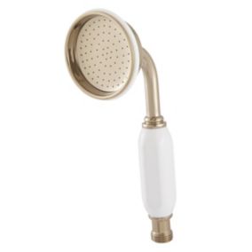 Cooke & Lewis Single-spray pattern Chrome & gold effect Chrome & gold effect Shower head