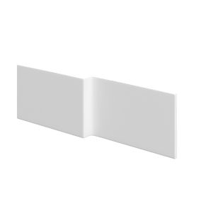 Cooke & Lewis Solarna White L-shaped Front Bath panel (H)51cm (W)150cm
