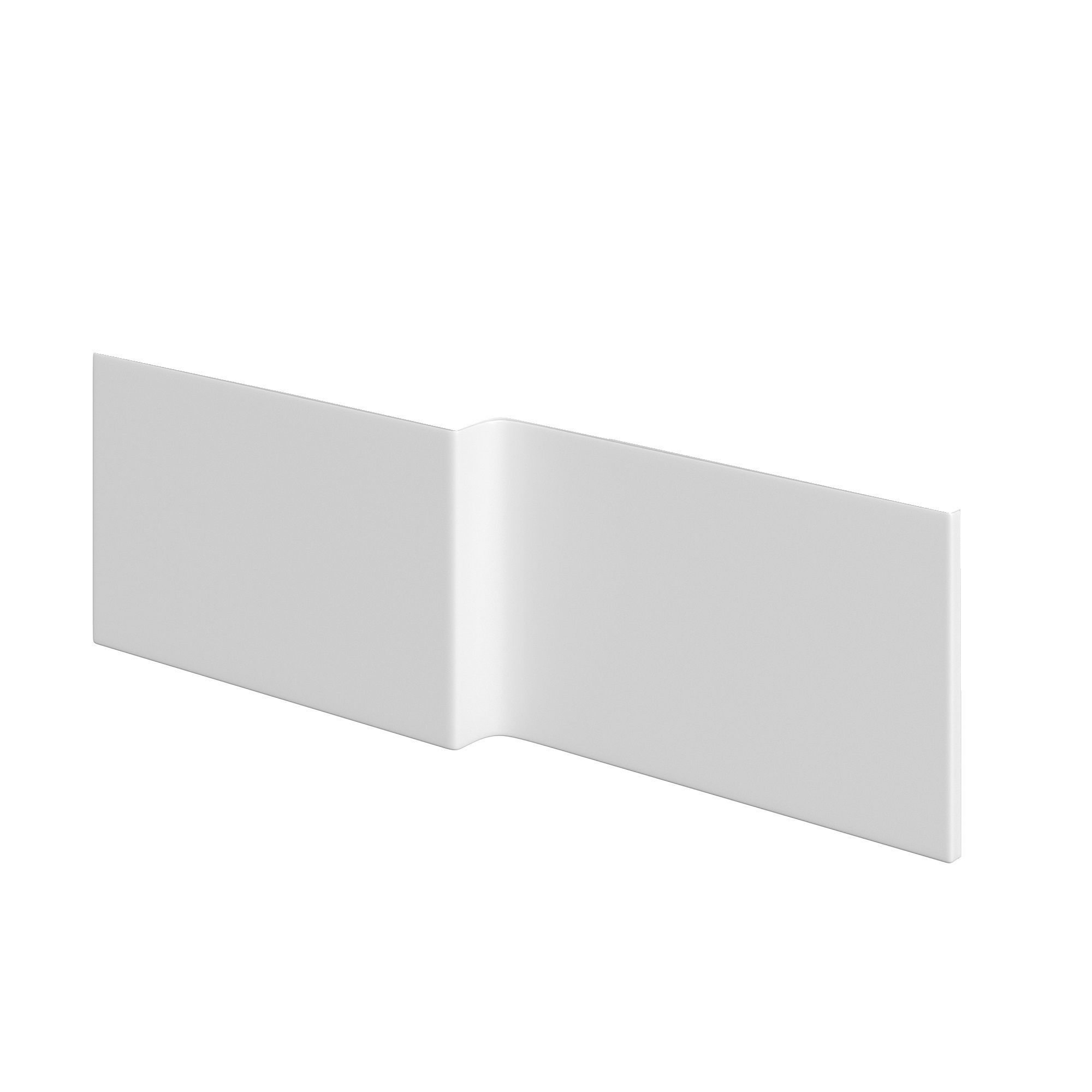 Cooke & Lewis Solarna White L-shaped Left-handed Shower Bath, panel & screen set (L)1700mm