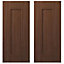 Cooke & Lewis Sorella Tall Walnut effect Double Cabinet (H)197.2cm (W)30cm