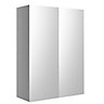 Cooke & Lewis Sorella White Mirrored Wall Cabinet (W)600mm (H)672mm