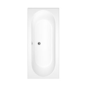Cooke & Lewis Sovana Acrylic Rectangular Straight 0 tap hole Bath (L)1800mm (W)800mm