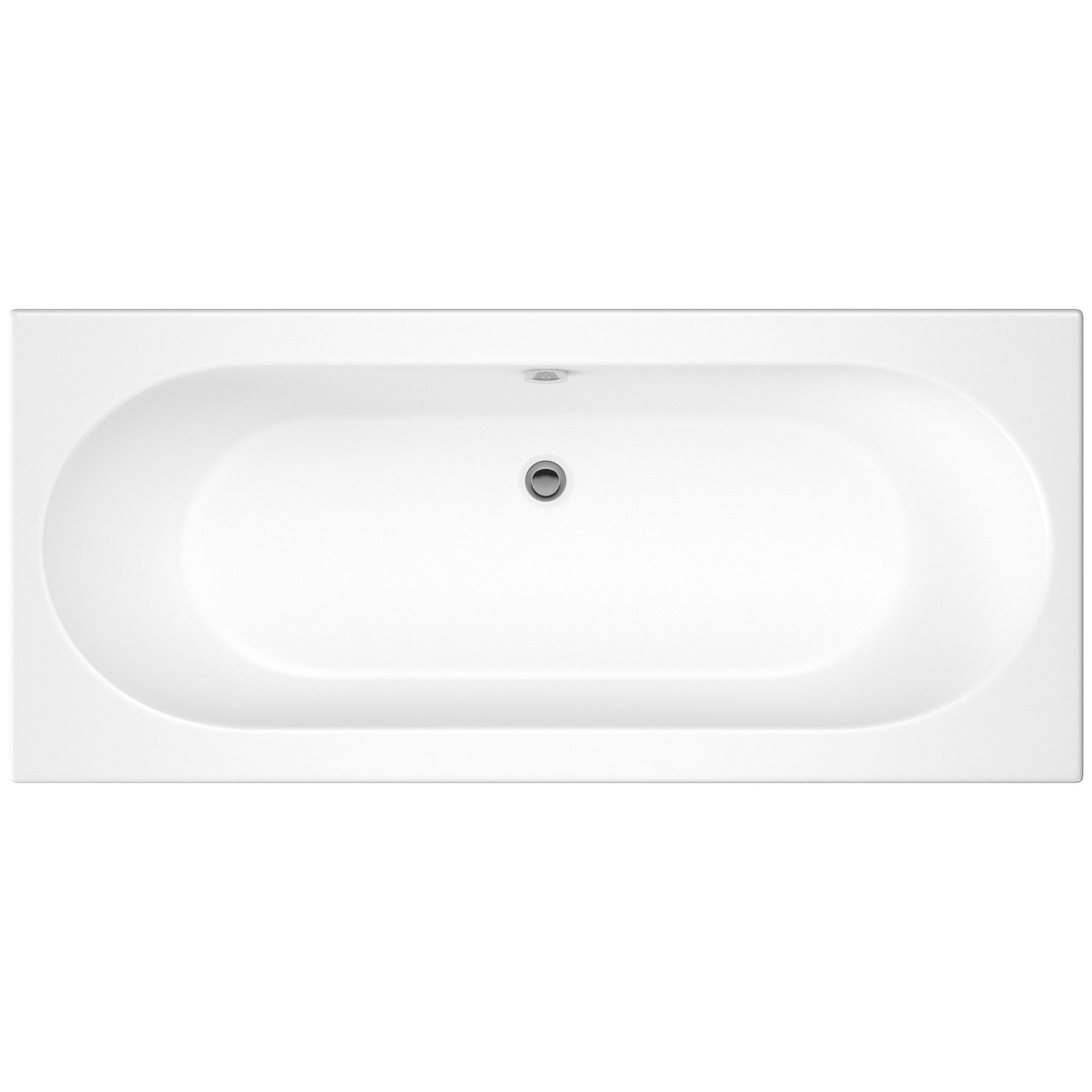 Cooke & Lewis Sovana White Acrylic Rectangular Straight Bath (L)1600mm (W)750mm