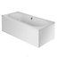 Cooke & Lewis Sovana White Rectangular Straight Bath & air spa set with 12 jets