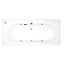 Cooke & Lewis Sovana White Straight Bath & air spa set with 6 jets