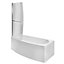 Cooke & Lewis Spacesaver Acrylic Left-handed Oval White Shower 0 tap hole Bath (L)1690mm (W)690mm