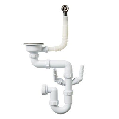 Cooke & Lewis Stainless steel 1 Bowl Sink, tap & waste kit