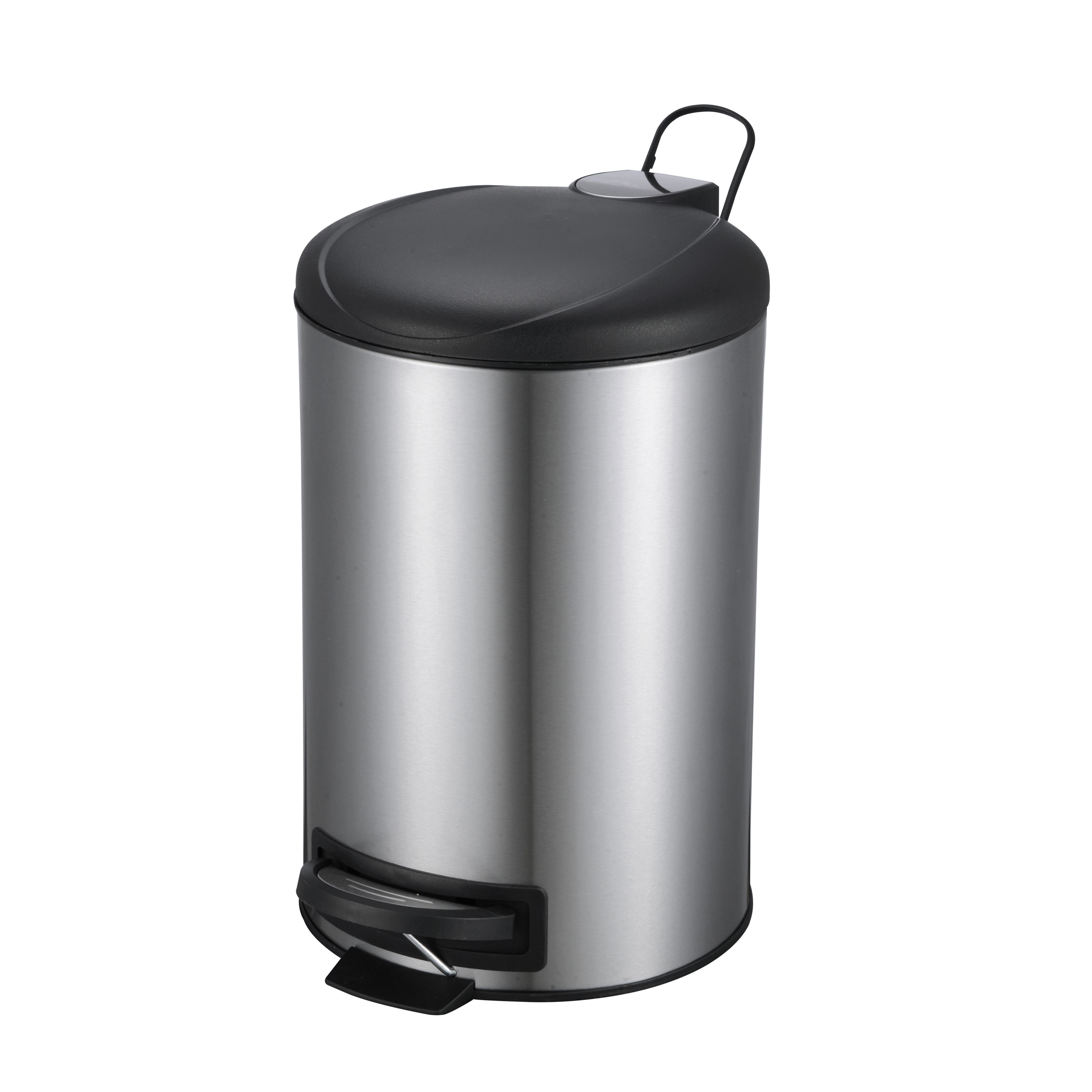 Cooke & Lewis Stainless steel Circular Freestanding Kitchen bin DIY at B&Q