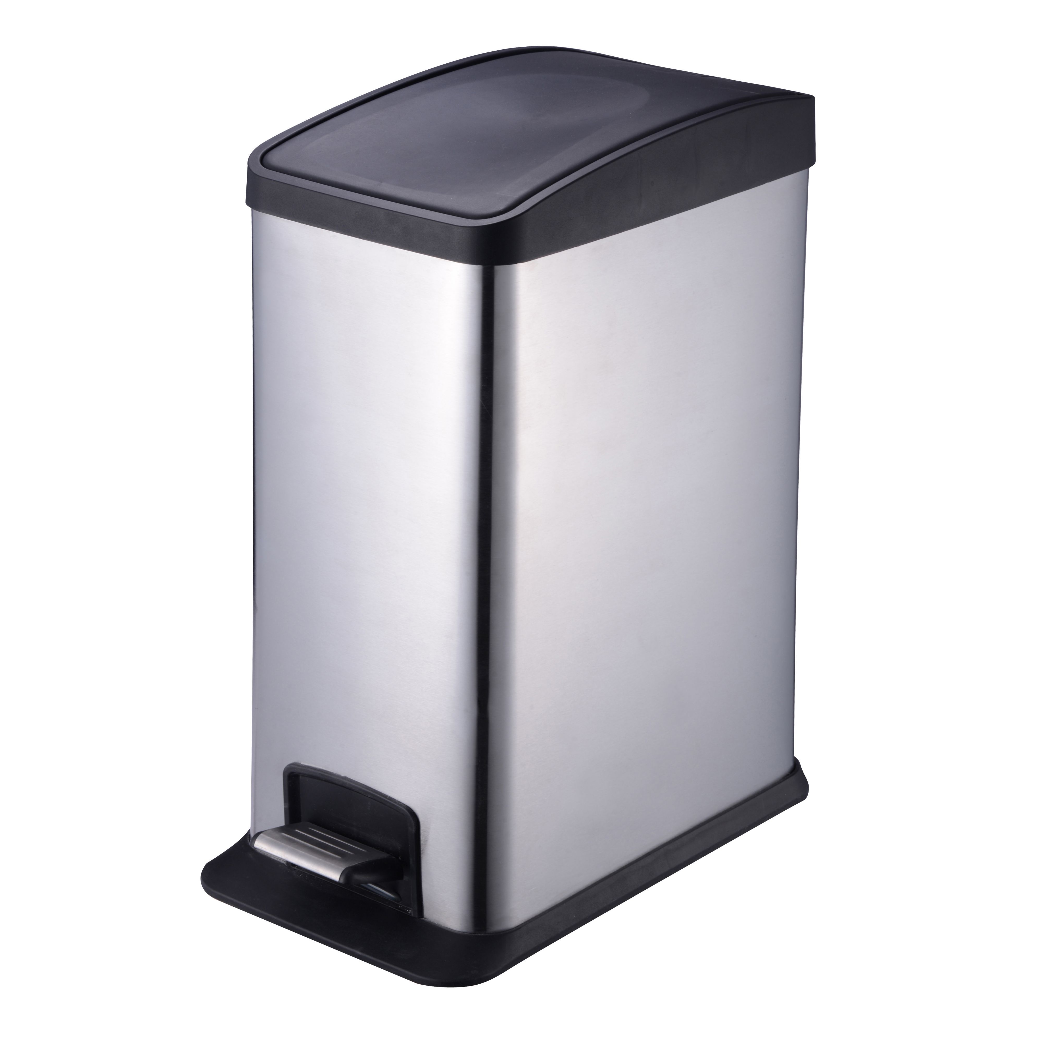 Cooke & Lewis Stainless steel Rectangular Freestanding Kitchen bin