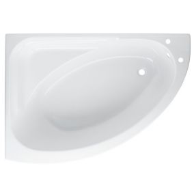 Cooke & Lewis Strand Acrylic Left-handed White Corner 2 tap hole Bath (L)1495mm (W)1060mm