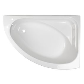 Cooke & Lewis Strand White Acrylic Corner Bath (L)1495mm (W)1060mm