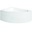 Cooke & Lewis Strand White Curved Front Bath panel (H)52cm (W)149.5cm