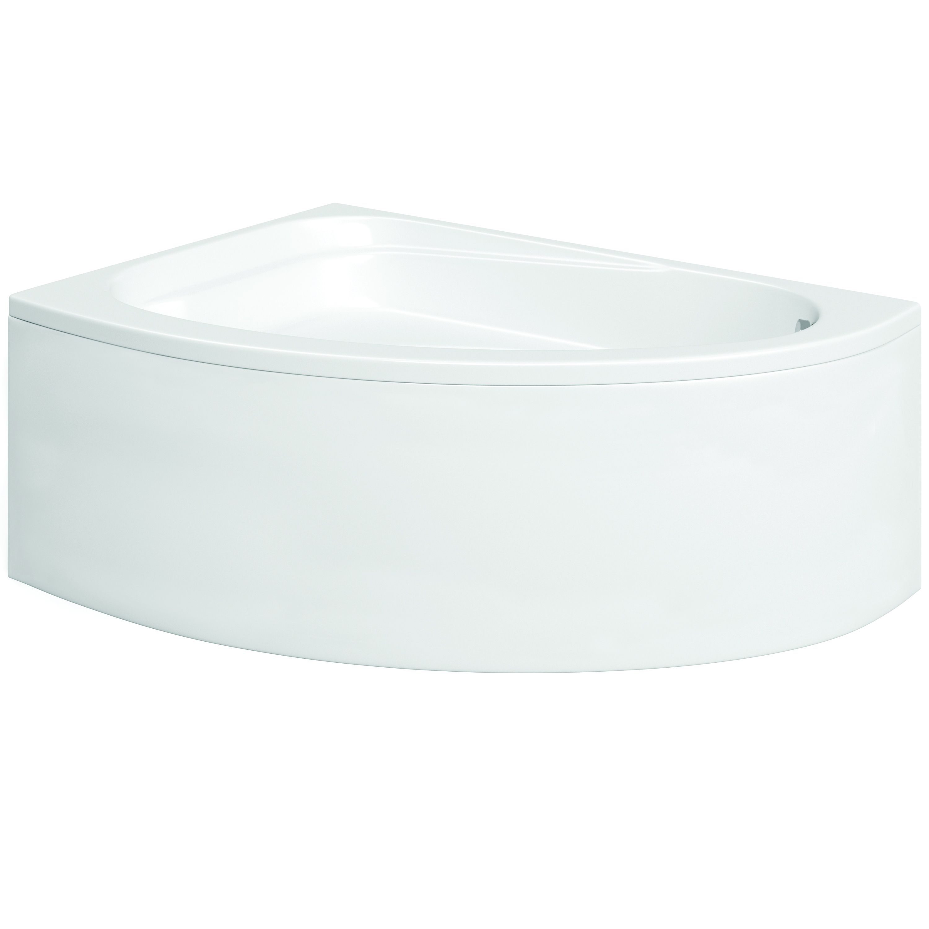 Cooke & Lewis Strand White Curved Front Bath panel (H)52cm (W)149.5cm