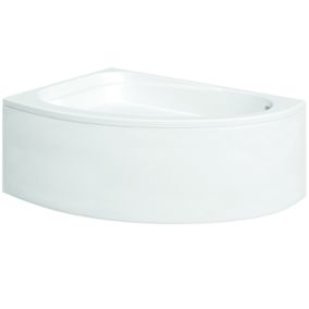 Cooke & Lewis Strand White Curved Front Bath panel (H)52cm (W)149.5cm