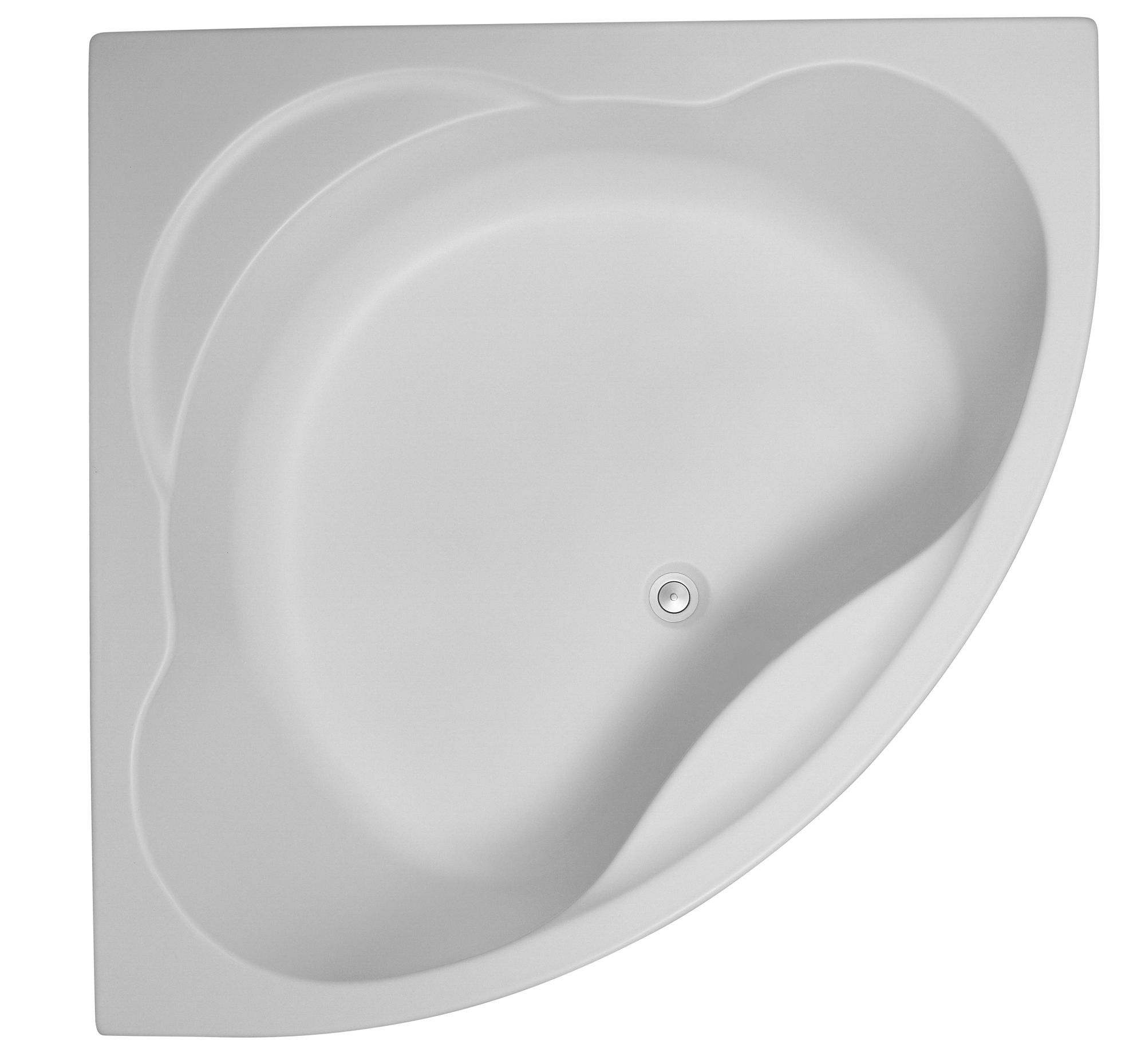 Cooke & Lewis Strand White Oval Corner Bath with 2 Tap holes (L)135cm (W)189cm