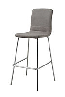 Cooke & Lewis Taunton Grey Adjustable Bar stool