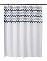 Cooke & Lewis Tigoda Multicolour Chevron Shower curtain (W)180cm