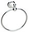 Cooke & Lewis Timeless Chrome effect Ceramic & metal Wall-mounted Towel ring (W)16cm