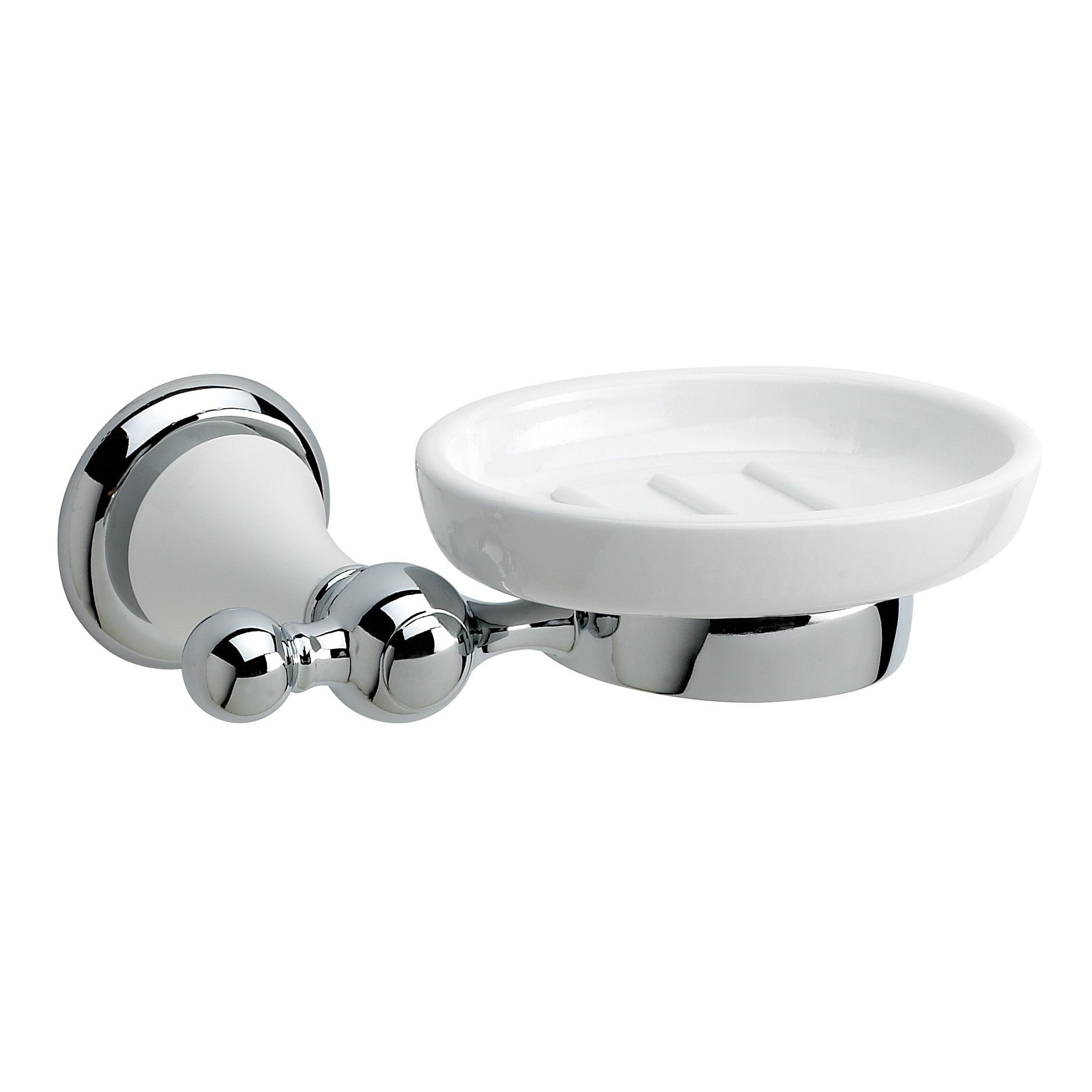 Cooke & Lewis Timeless Chrome effect Ceramic & zinc alloy Soap dish