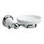 Cooke & Lewis Timeless Chrome effect Ceramic & zinc alloy Soap dish & holder