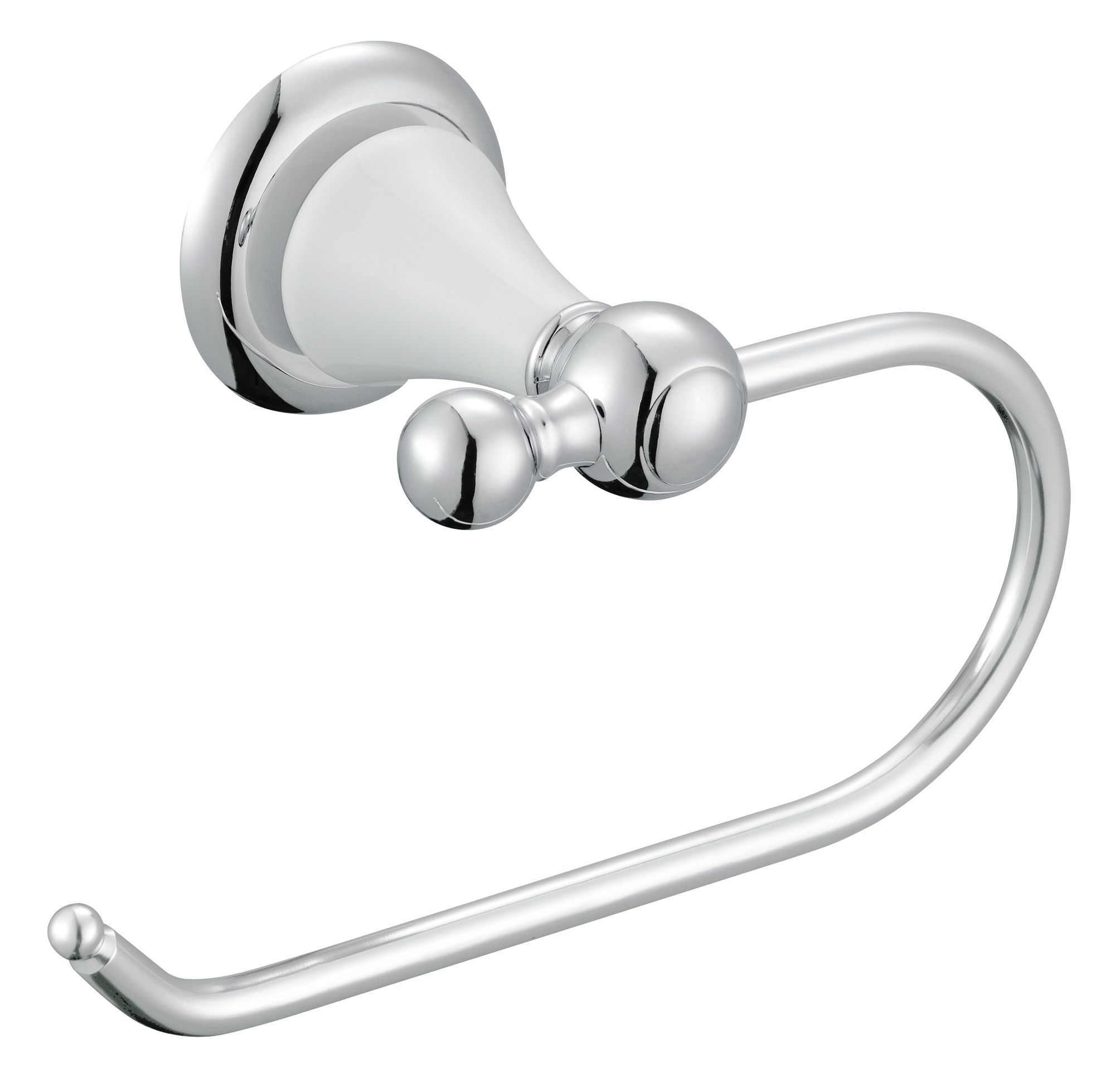 Cooke & Lewis Timeless Chrome effect Wall-mounted Toilet roll holder (W ...
