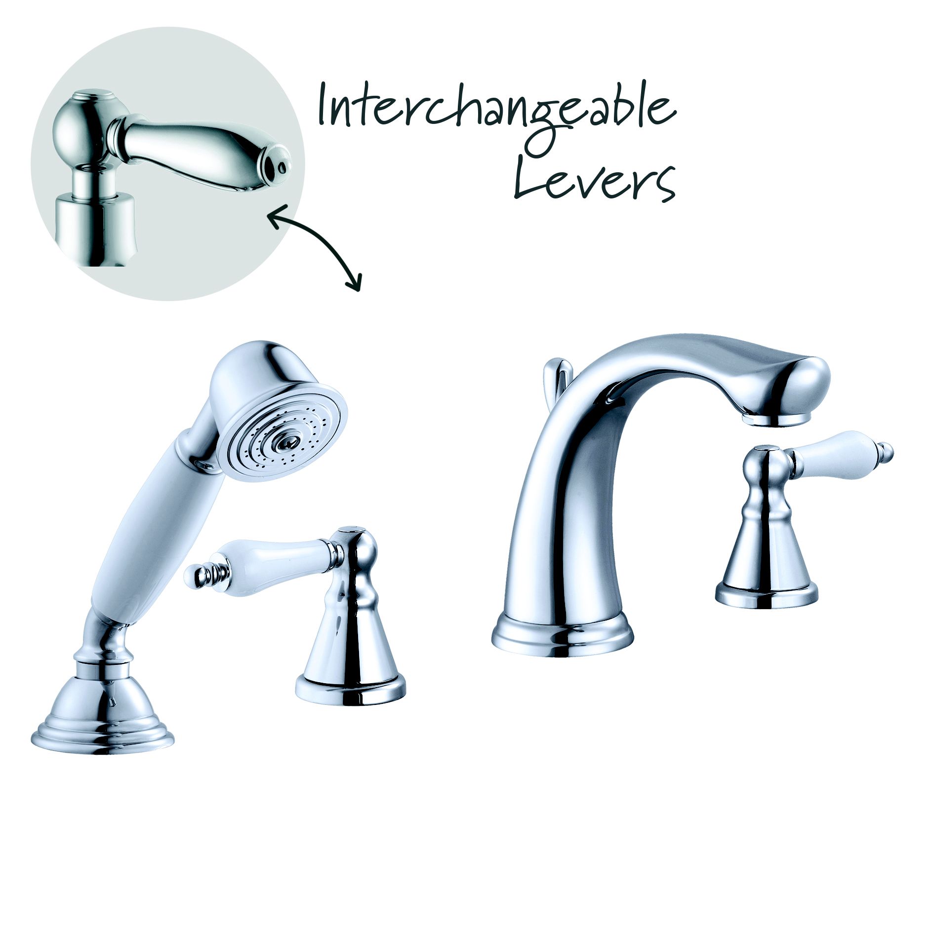 Cooke & Lewis Timeless Chrome finish Bath mixer tap | DIY at B&Q