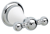 Cooke & Lewis Timeless Silver Chrome effect Double Hook