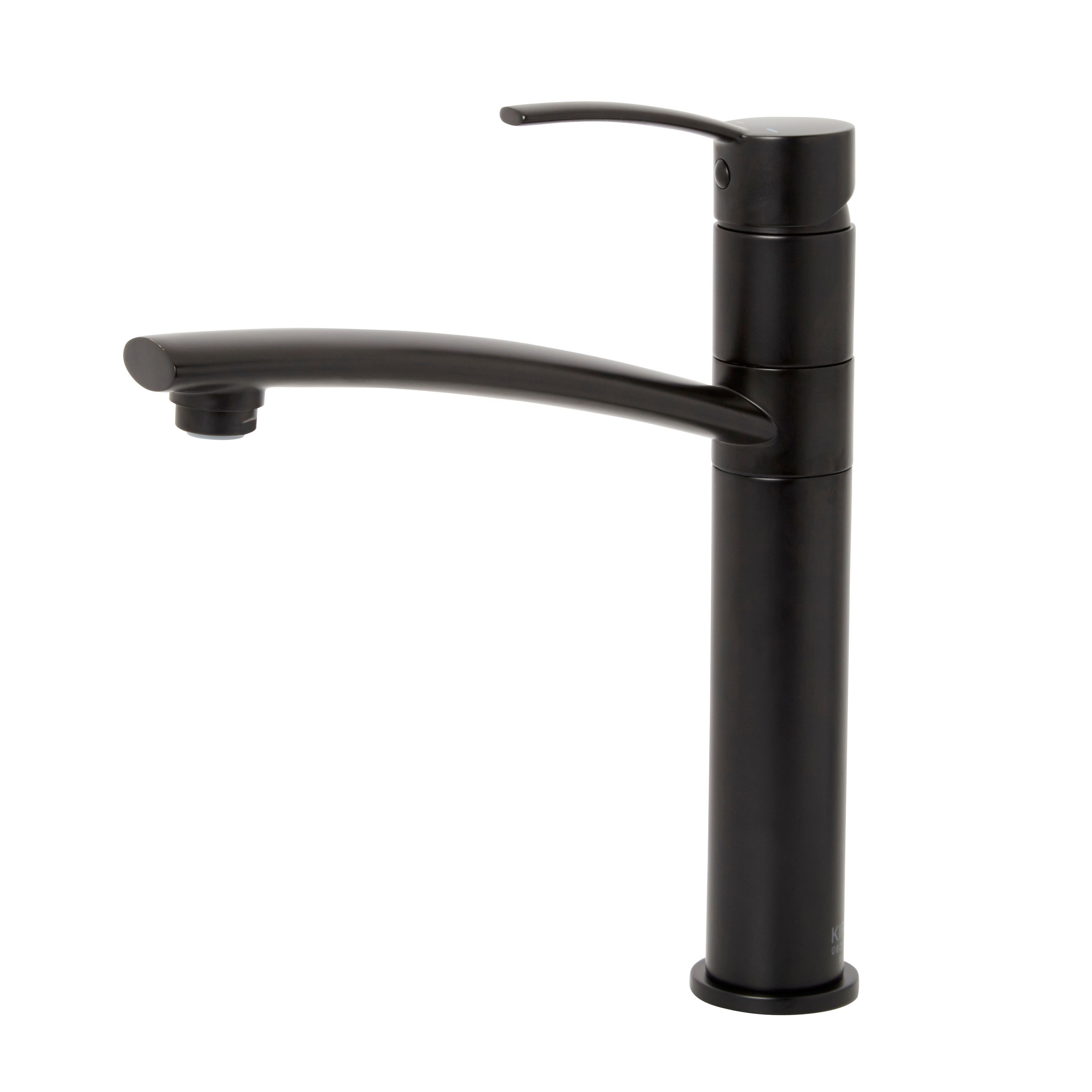 Cooke & Lewis Tolmer Black Kitchen Top lever Tap