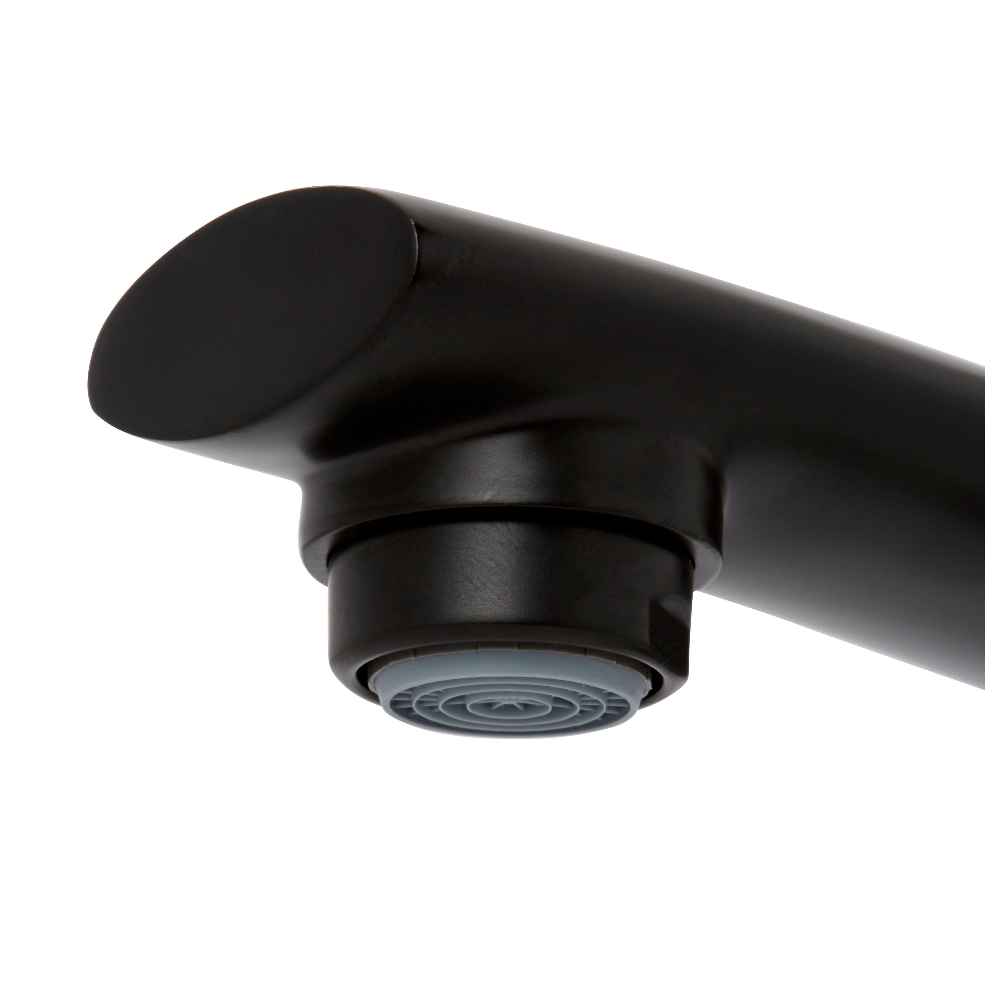 Cooke & Lewis Tolmer Matt Black Kitchen Top lever Tap