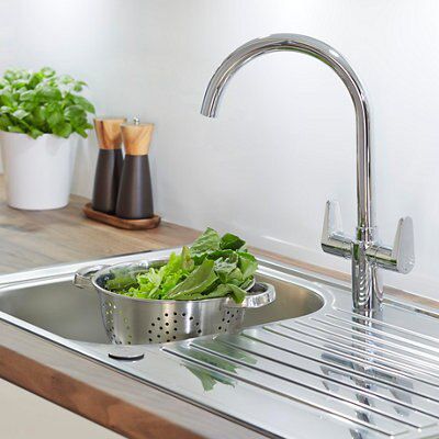 Cooke & Lewis Tone Chrome effect Kitchen Monobloc Tap