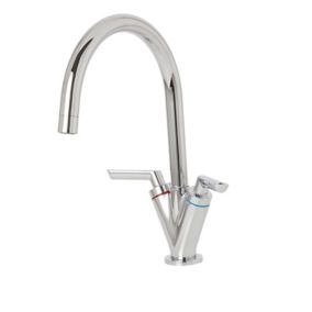 Cooke & Lewis Treur Chrome effect Kitchen Monobloc Tap