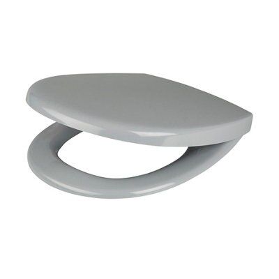 Cooke & Lewis Valtos Grey Soft close Toilet seat