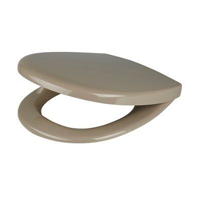 Cooke & Lewis Valtos Taupe Soft close Toilet seat