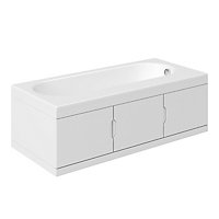Cooke & Lewis Verso White Acrylic Rectangular Bath (L)1675mm (W)765mm
