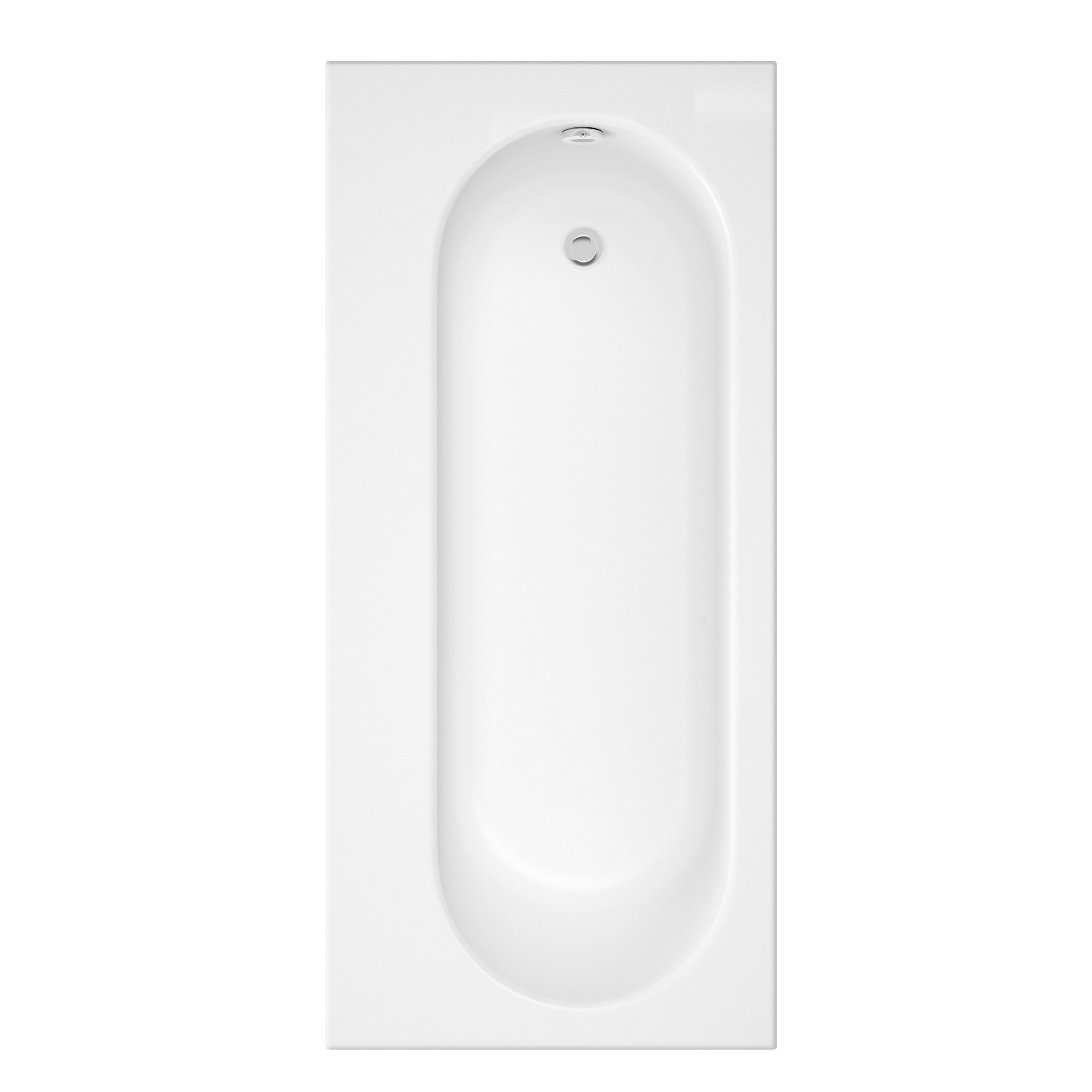 Cooke & Lewis Verso White Acrylic Rectangular Bath (L)1675mm (W)765mm