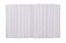 Cooke & Lewis Vorma White Stripe & Tufty Rectangular Bath mat (L)80cm (W)50cm