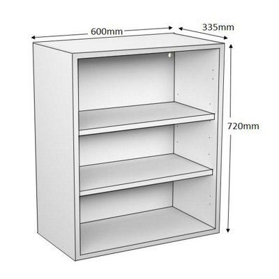 Cooke & Lewis White Deep Wall cabinet, (W)600mm (D)335mm