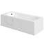 Cooke & Lewis White Easy-access Acrylic Rectangular Left-handed Bath (L)1700mm (W)700mm