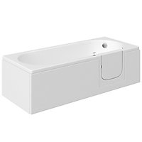 Cooke & Lewis White Easy-access Acrylic Rectangular Right-handed Bath (L)1700mm (W)700mm