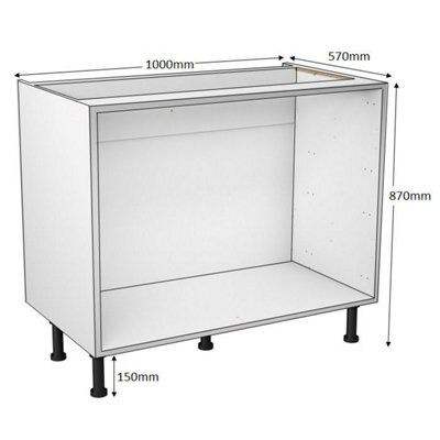Cooke & Lewis White Multi-drawer Base cabinet, (W)1000mm