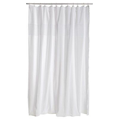 Cooke & Lewis White Pleat Shower curtain (H)200cm (W)180cm