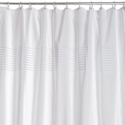 Cooke & Lewis White Pleat Shower curtain (H)200cm (W)180cm