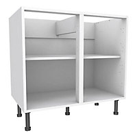 Cooke & Lewis White Standard Base cabinet, (W)900mm