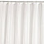 Cooke & Lewis White Striped Shower curtain (H)200cm (W)180cm